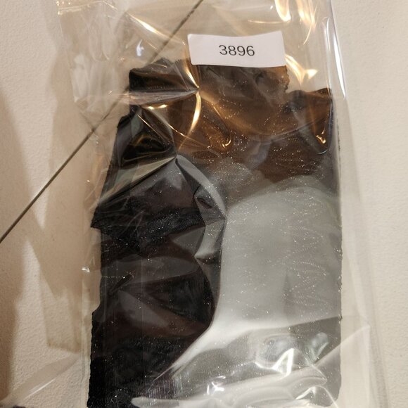 Womens Faded Glory Swim Cover-Up Top 2X Black Sheer Metallic Zigzag Knit V-Neck - Picture 13 of 13